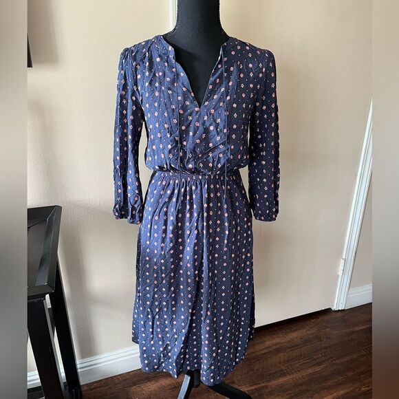 Lucky Brand Dresses & Skirts - Lucky Brand Navy Print Dress size XS